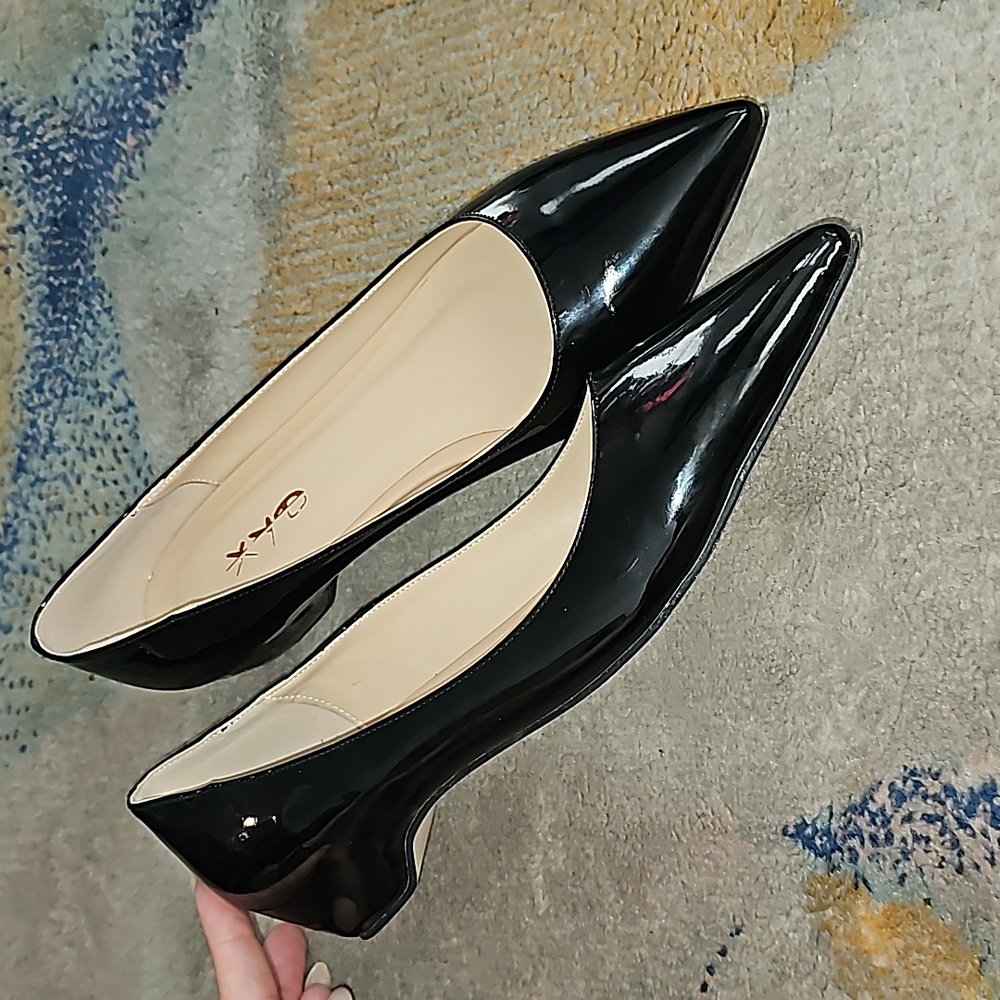 Black Patent Hidden Heel Loafer